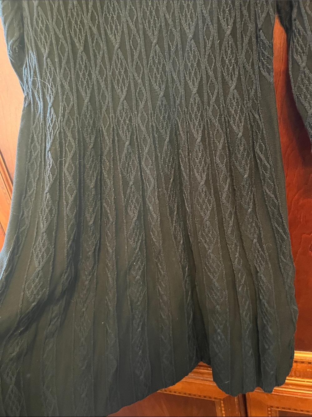 Peruvian Connection Black Textured Knit Long-Sleeve Dress - Picture 5 of 5